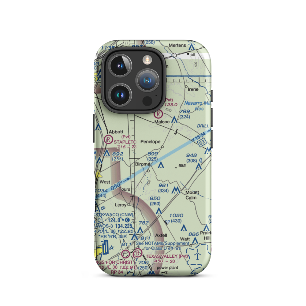 The Landing Airport (9XS1) VFR Sectional  Tough iPhone Case iPhone 16 Pro model shown