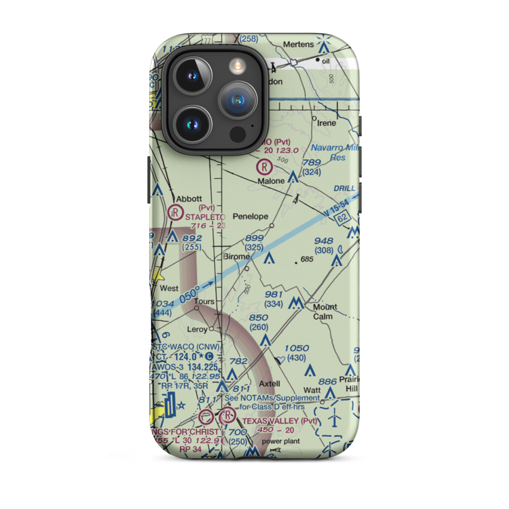 The Landing Airport (9XS1) VFR Sectional  Tough iPhone Case iPhone 16 Pro Max model shown