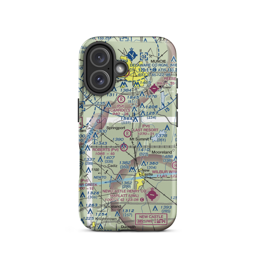 The Last Resort Airport (7IN9) VFR Sectional  Tough iPhone Case iPhone 16 model shown