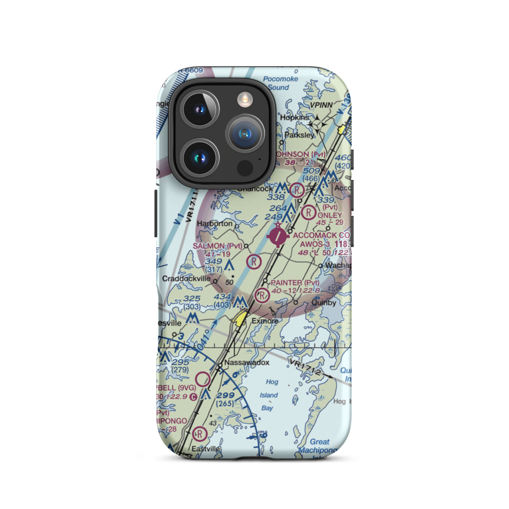 The Salmon Farm Airport (Pvt) (53VG) VFR Sectional  Tough iPhone Case iPhone 16 Pro model shown