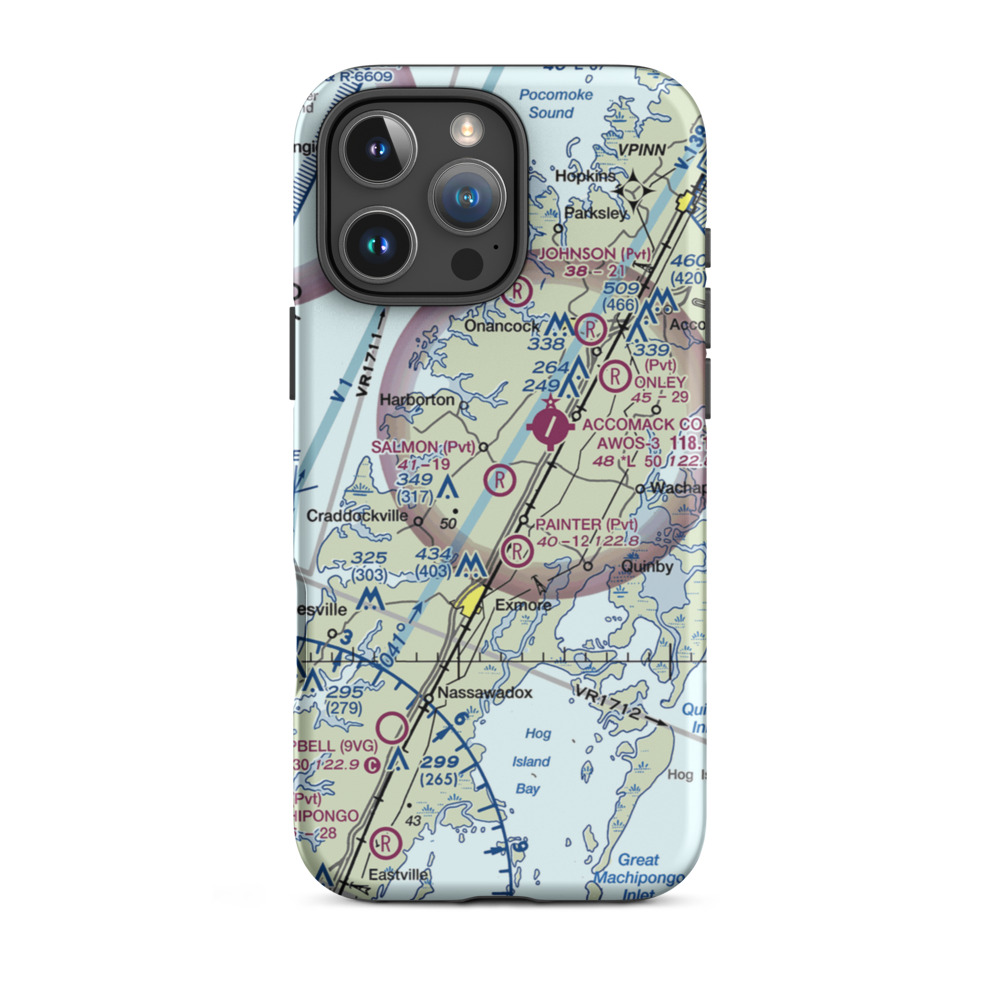 The Salmon Farm Airport (Pvt) (53VG) VFR Sectional  Tough iPhone Case iPhone 16 Pro Max model shown