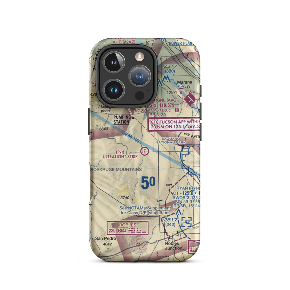 The Ultralight Strip Ultralightport (4AZ8) VFR Sectional  Tough iPhone Case iPhone 16 Pro model shown