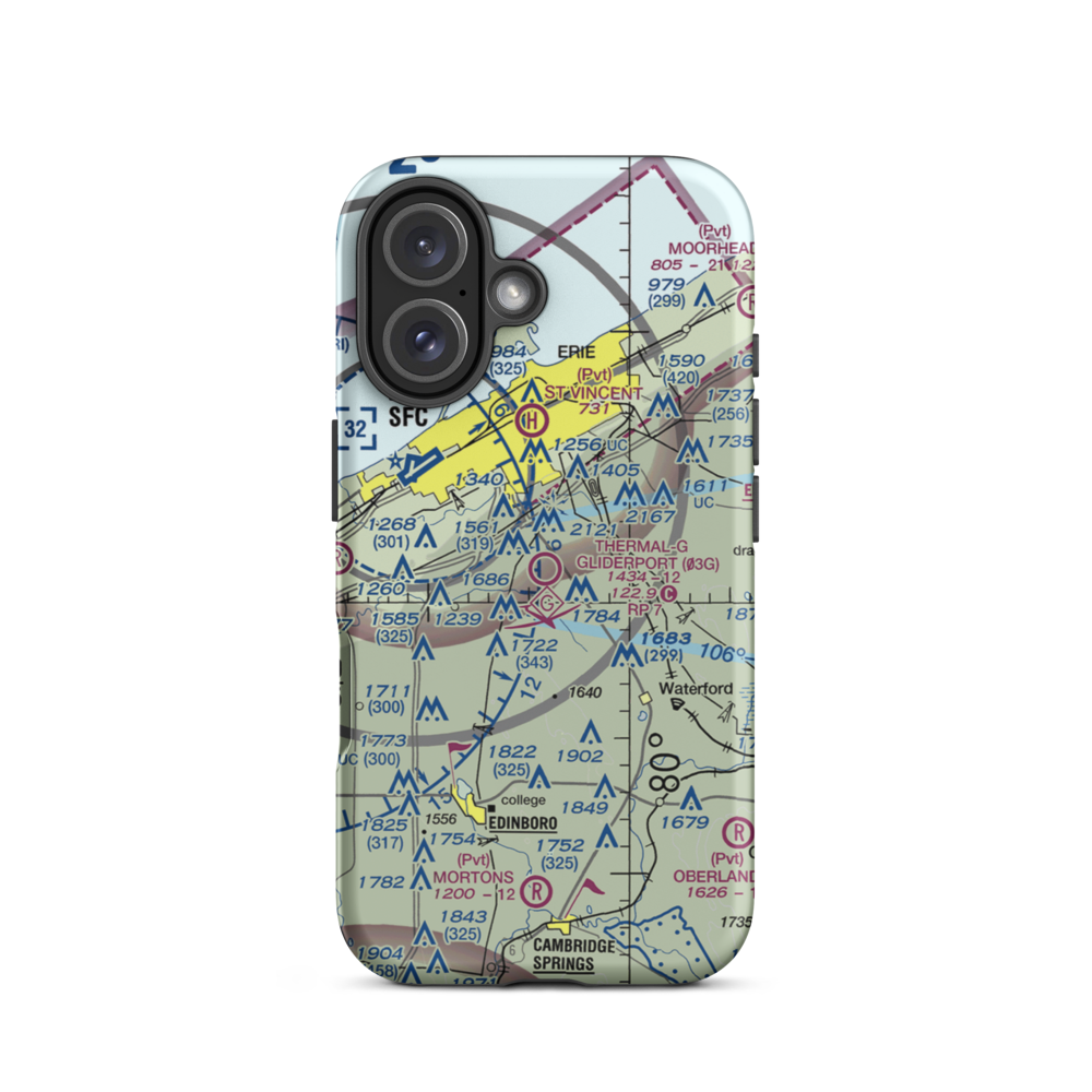 Thermal G. Ranch Gliderport (03G) VFR Sectional  Tough iPhone Case iPhone 16 model shown