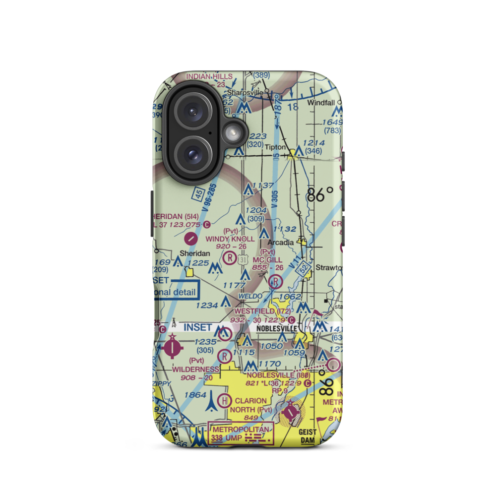 Thomas Airport (3IN9) VFR Sectional  Tough iPhone Case iPhone 16 model shown