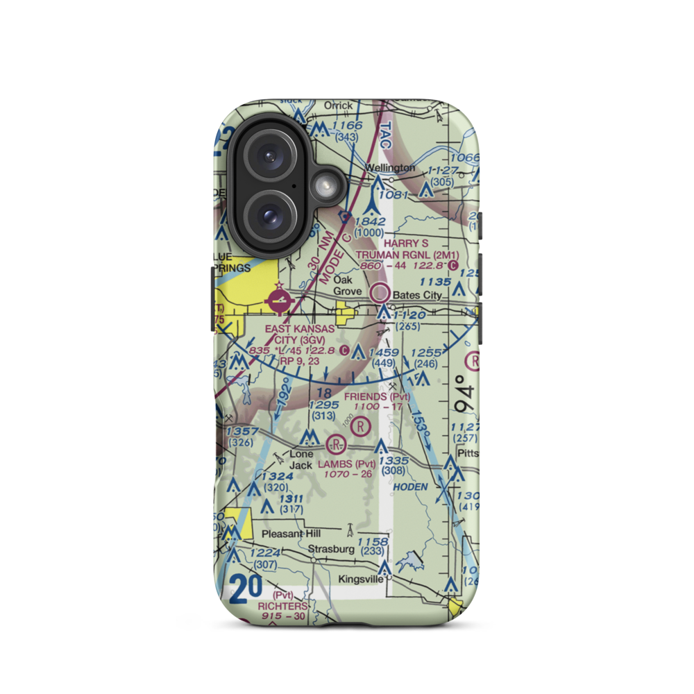 Thomas Airport (MU85) VFR Sectional  Tough iPhone Case iPhone 16 model shown
