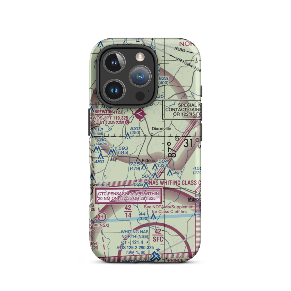 Thomas Farms Airport (85FL) VFR Sectional  Tough iPhone Case iPhone 16 Pro model shown