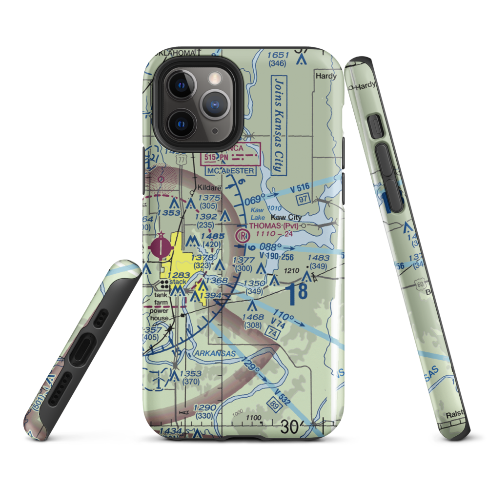 Thomas Landing Airport (27OK) VFR Sectional  Tough iPhone Case iPhone 11 Pro model shown