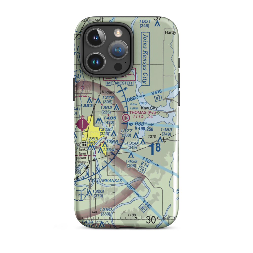 Thomas Landing Airport (27OK) VFR Sectional  Tough iPhone Case iPhone 16 Pro Max model shown