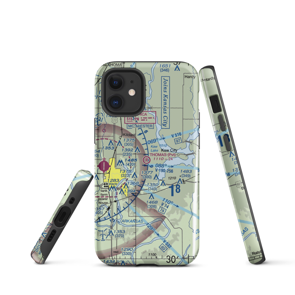Thomas Landing Airport (27OK) VFR Sectional  Tough iPhone Case iPhone 12 mini model shown