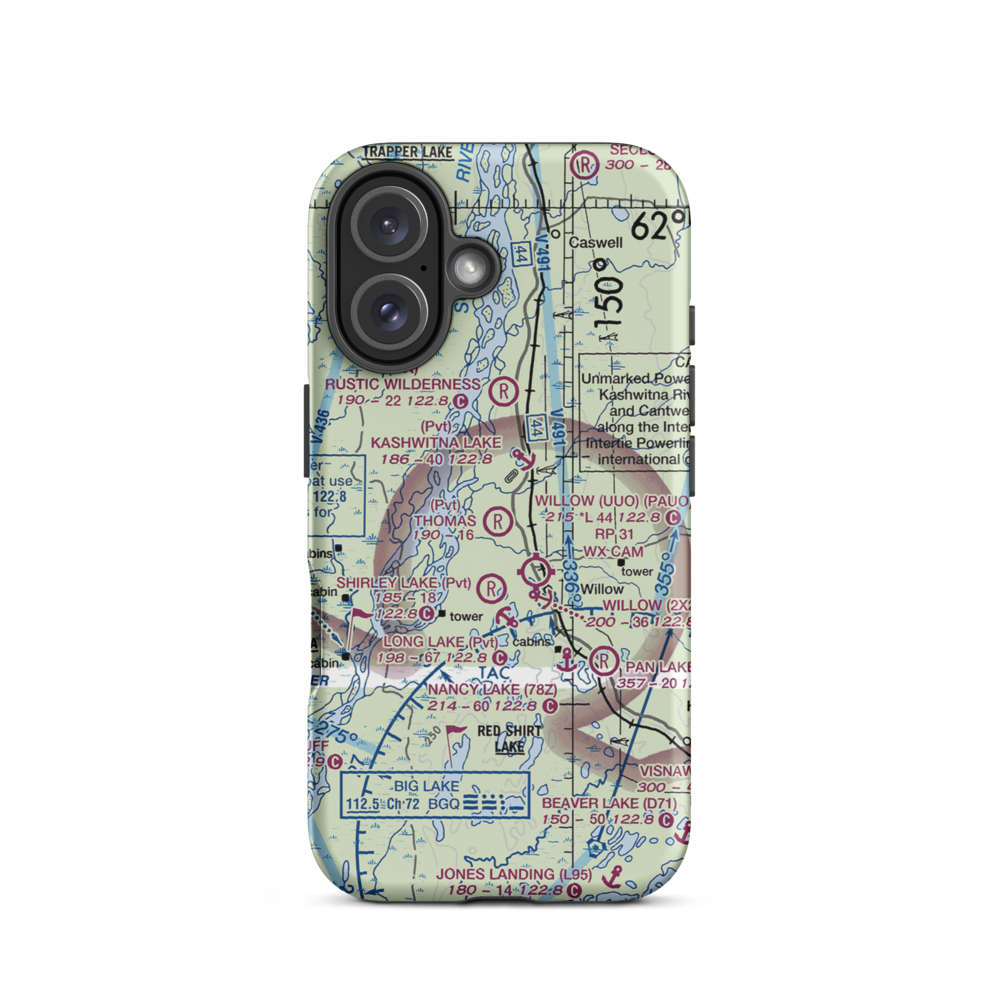 Thomas Strip (AK08) VFR Sectional  Tough iPhone Case iPhone 16 model shown