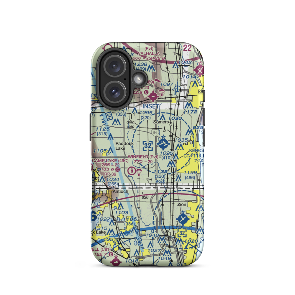 Thompson Strawberry Farm Airport (US-0130) VFR Sectional  Tough iPhone Case iPhone 16 model shown