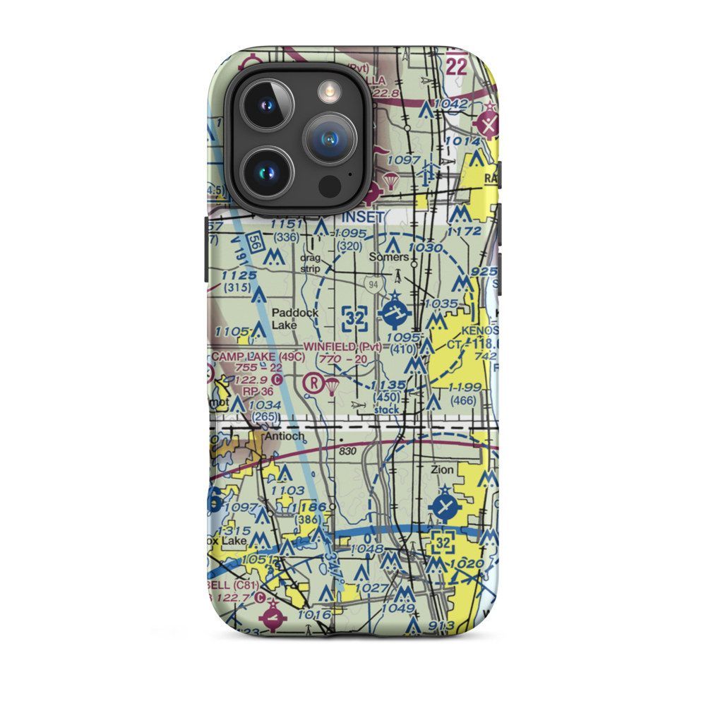 Thompson Strawberry Farm Airport (US-0130) VFR Sectional  Tough iPhone Case iPhone 16 Pro Max model shown