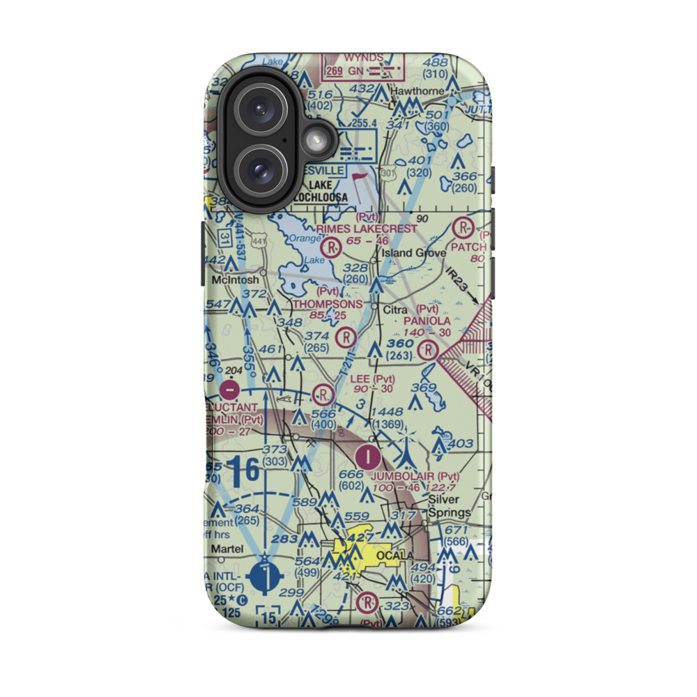 Thompson's Goinbroke Aero Ranch Airport (9FD5) VFR Sectional  Tough iPhone Case iPhone 16 Plus model shown