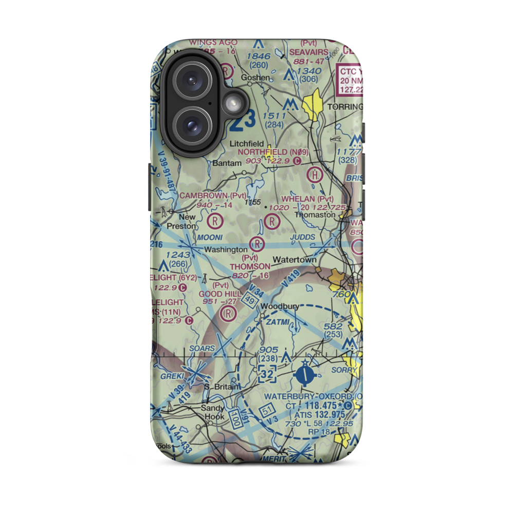 Thomson Field (5CT5) VFR Sectional  Tough iPhone Case iPhone 16 Plus model shown