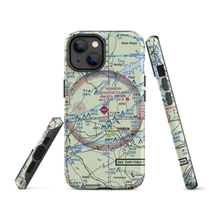 Thomson-McDuffie County Airport (HQU) VFR Sectional  Tough iPhone Case