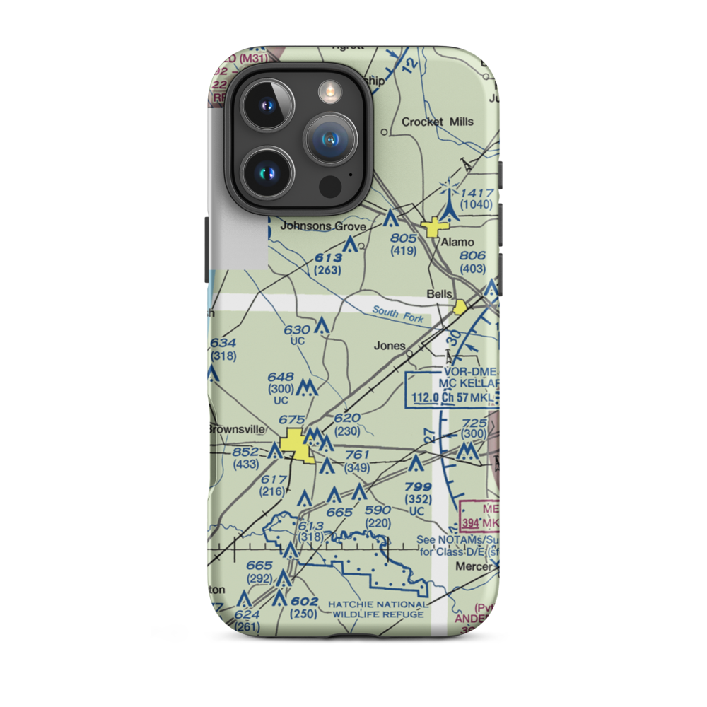 Thornton Airport (47M) VFR Sectional  Tough iPhone Case iPhone 16 Pro Max model shown