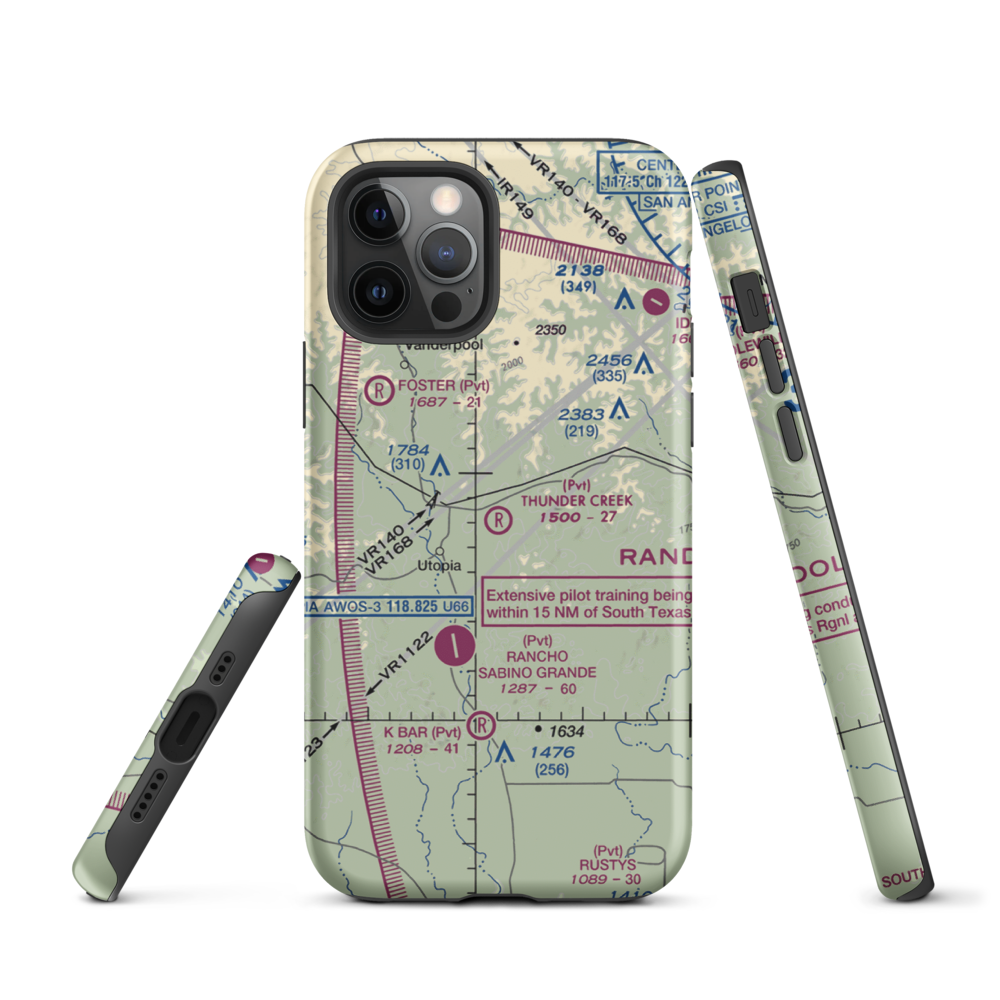 Thunder Creek Airport (95TA) VFR Sectional  Tough iPhone Case iPhone 12 Pro model shown