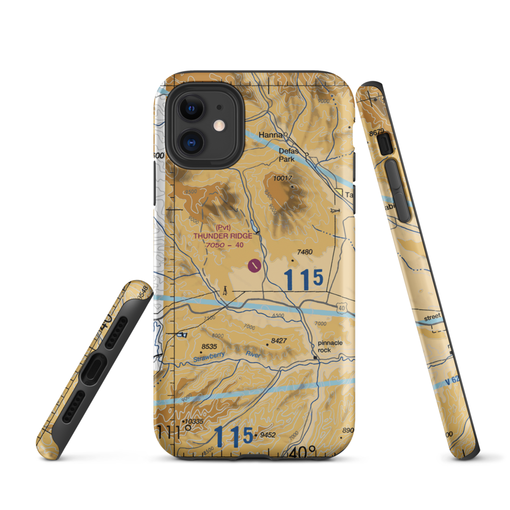 Thunder Ridge Airpark (UT83) VFR Sectional  Tough iPhone Case iPhone 11 model shown