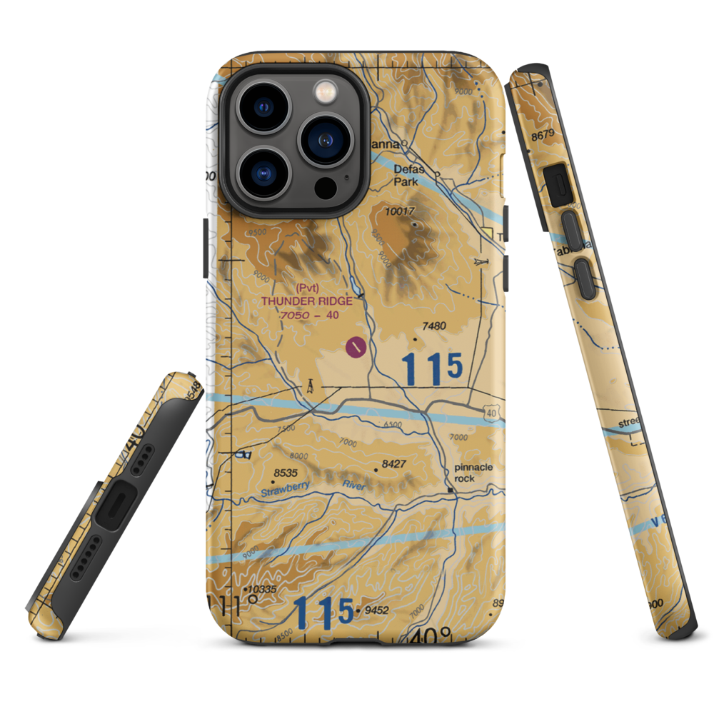 Thunder Ridge Airpark (UT83) VFR Sectional  Tough iPhone Case iPhone 13 Pro Max model shown