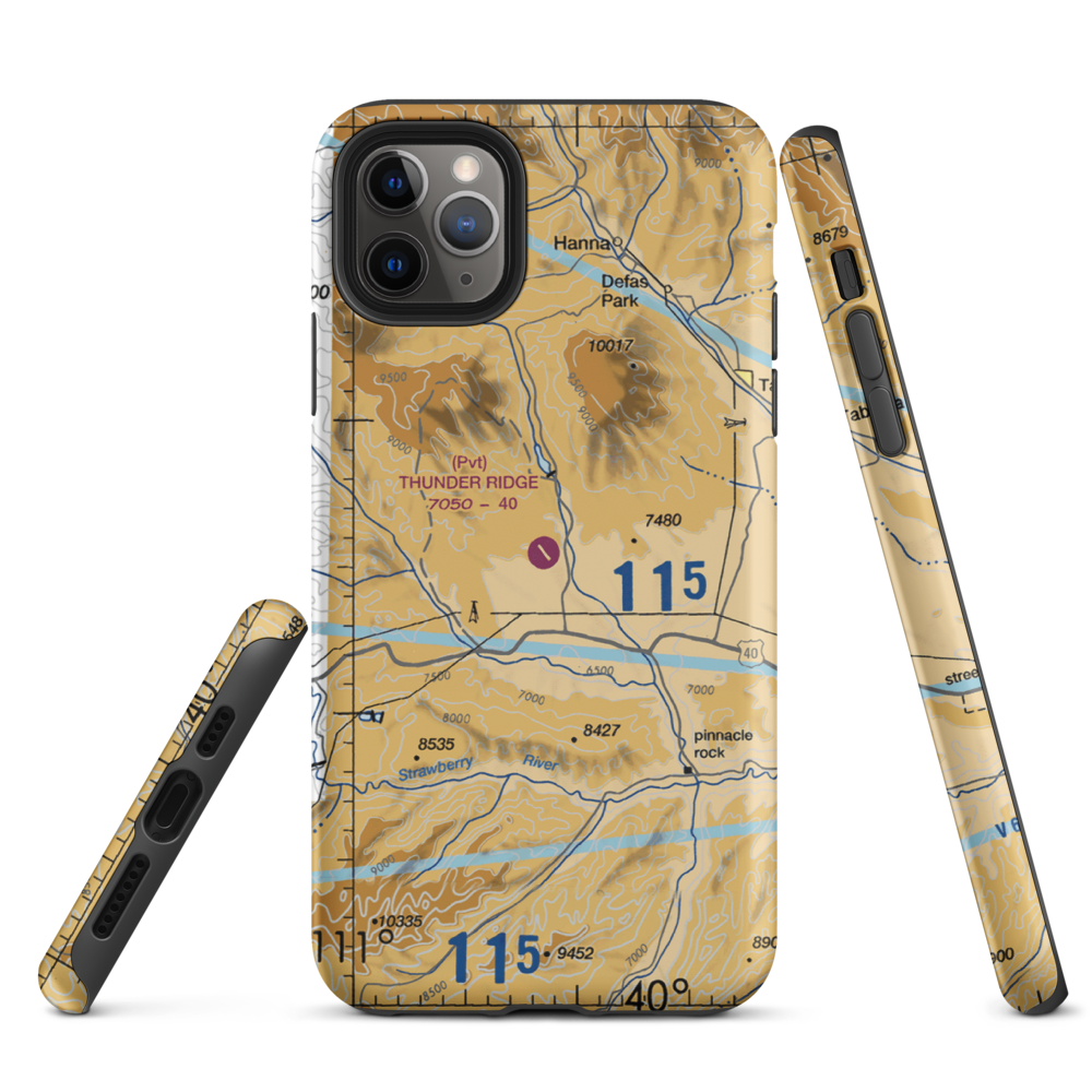 Thunder Ridge Airpark (UT83) VFR Sectional  Tough iPhone Case iPhone 11 Pro Max model shown