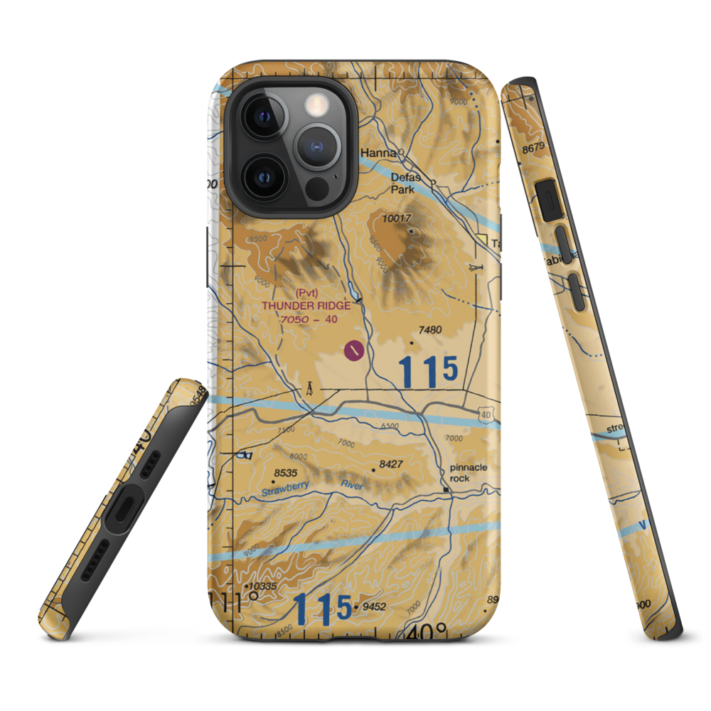 Thunder Ridge Airpark (UT83) VFR Sectional  Tough iPhone Case iPhone 12 Pro Max model shown