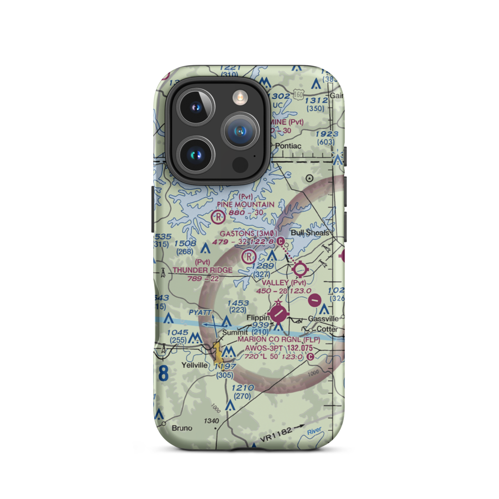Thunder Ridge Ranch (45AR) VFR Sectional  Tough iPhone Case iPhone 16 Pro model shown