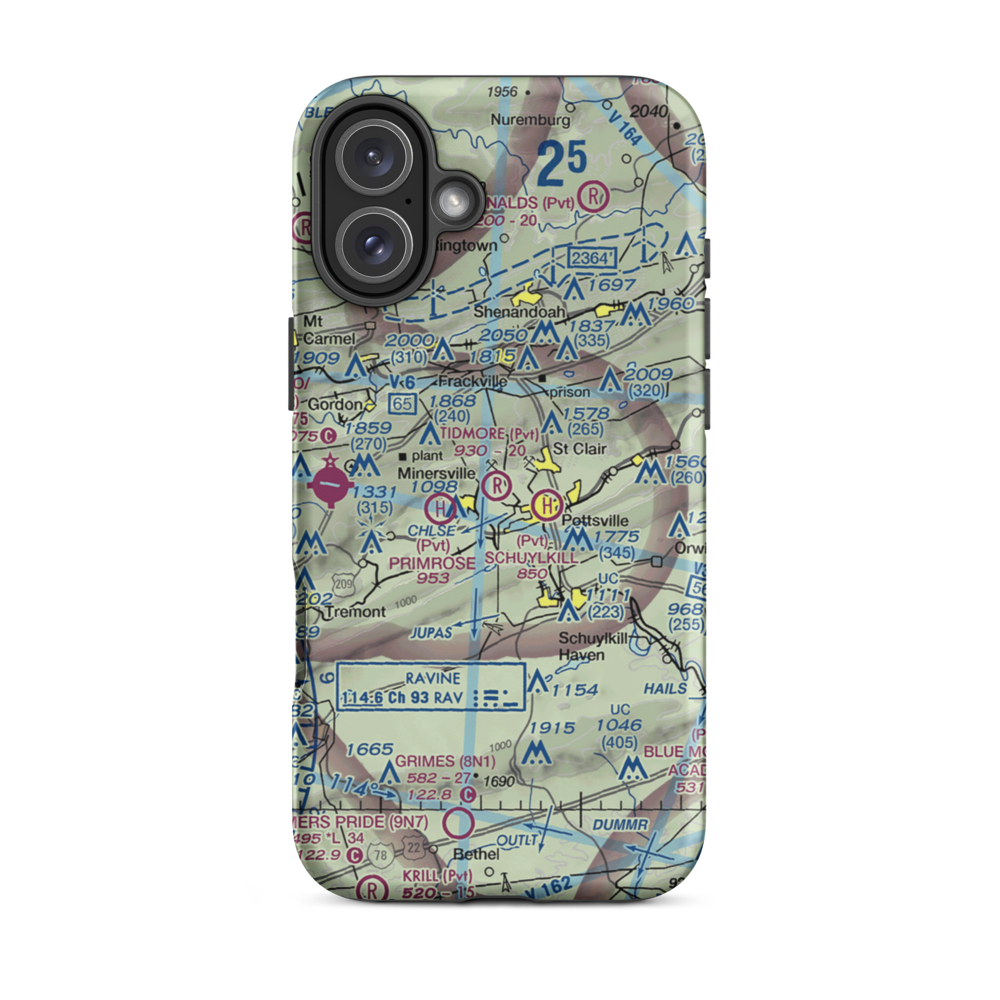 Tidmore Airport (7PN0) VFR Sectional  Tough iPhone Case iPhone 16 Plus model shown