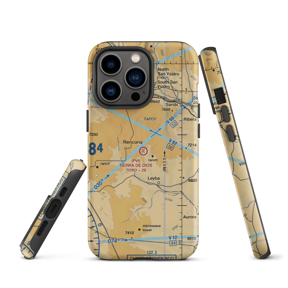 Tierra De Dios Airport (NM92) VFR Sectional  Tough iPhone Case iPhone 13 Pro model shown