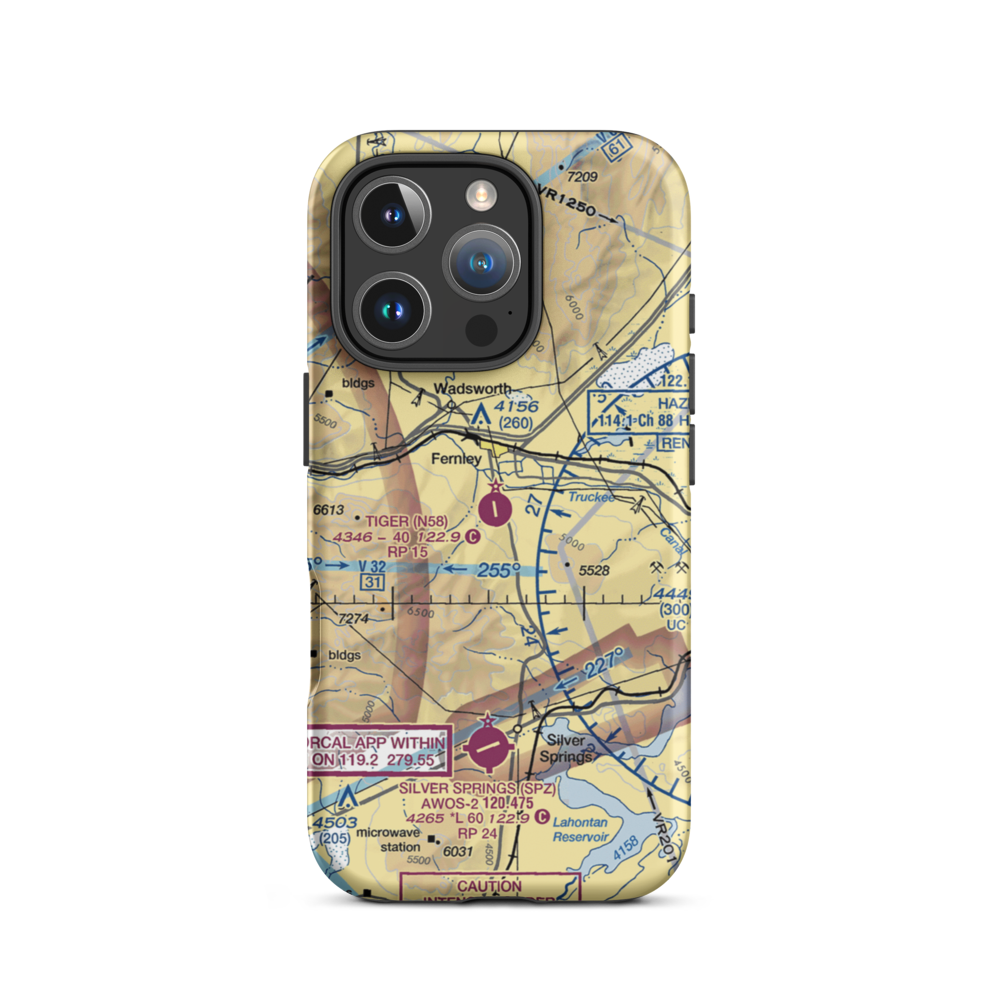 Tiger Field (N58) VFR Sectional  Tough iPhone Case iPhone 16 Pro model shown