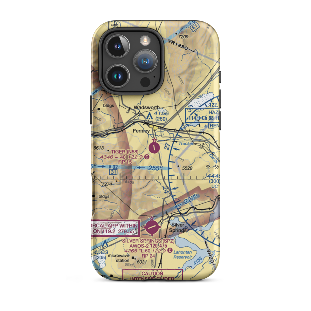 Tiger Field (N58) VFR Sectional  Tough iPhone Case iPhone 16 Pro Max model shown