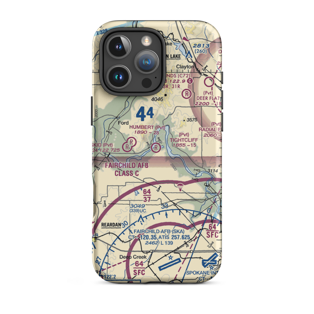 Tightcliff Airport (16WA) VFR Sectional  Tough iPhone Case iPhone 16 Pro Max model shown