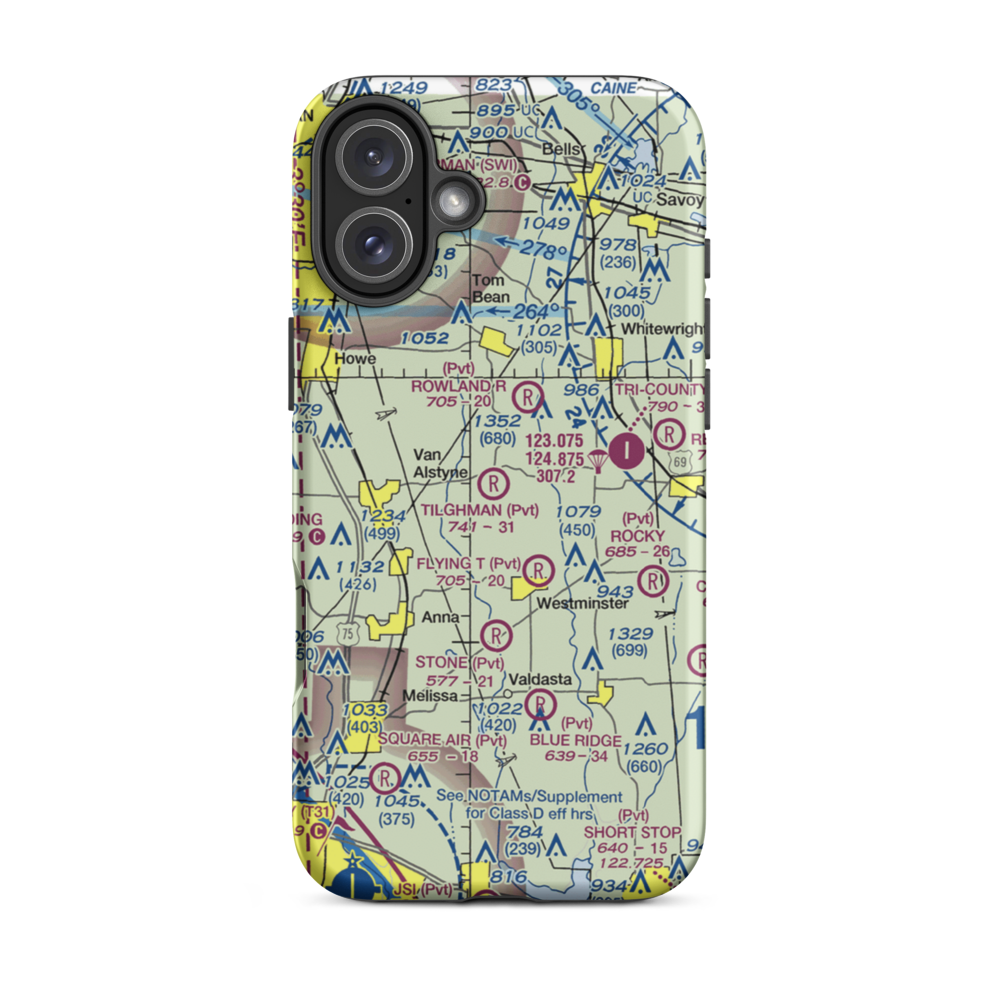 Tilghman Airport (97XS) VFR Sectional  Tough iPhone Case iPhone 16 Plus model shown