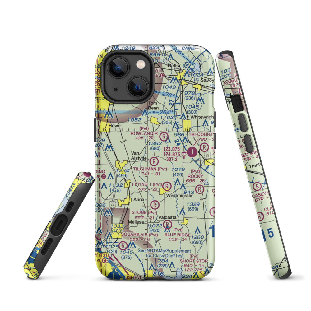 Tilghman Airport (97XS) VFR Sectional  Tough iPhone Case iPhone 13 model shown