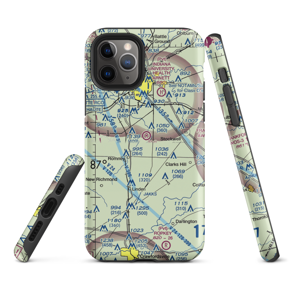 Timber House Airport (31IN) VFR Sectional  Tough iPhone Case iPhone 11 Pro model shown