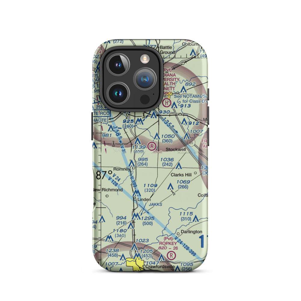 Timber House Airport (31IN) VFR Sectional  Tough iPhone Case iPhone 16 Pro model shown