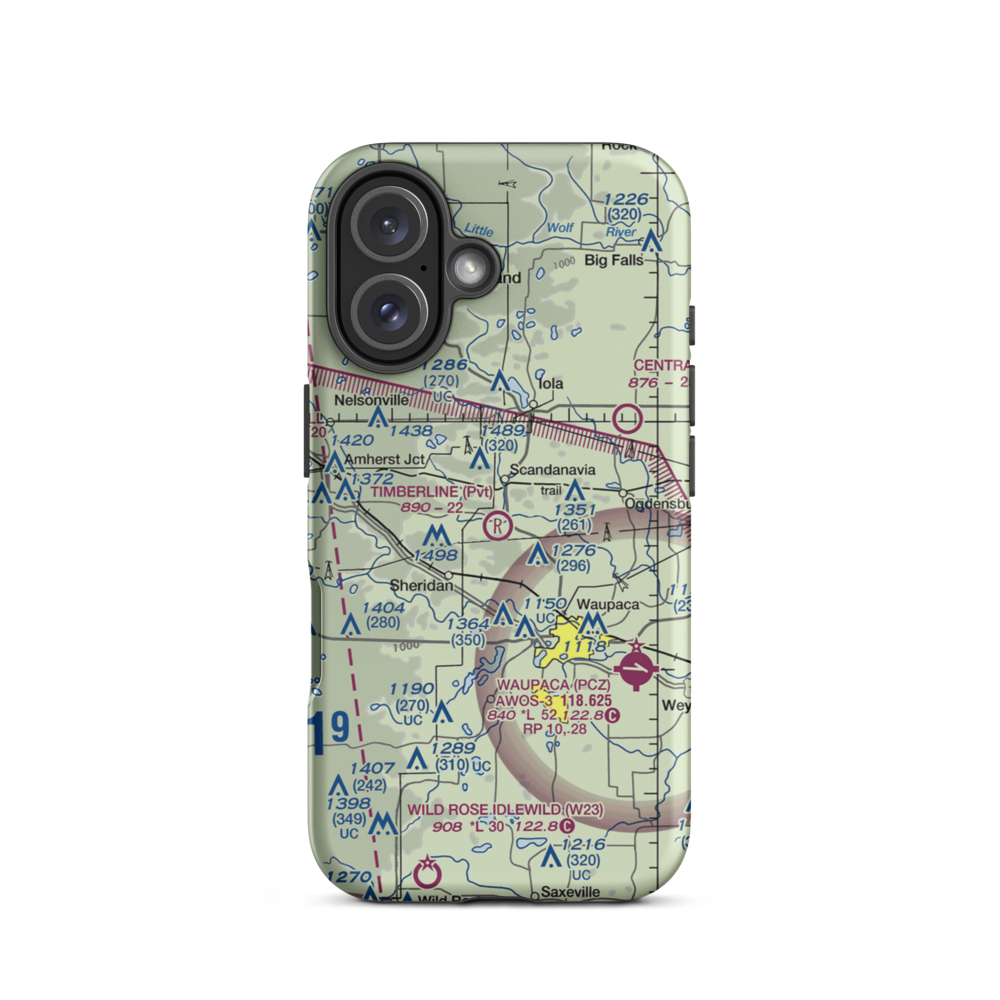 Timberline Airport (WI47) VFR Sectional  Tough iPhone Case iPhone 16 model shown