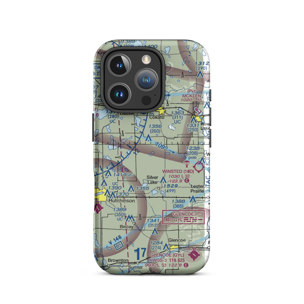 Timmers Landing Field (MN41) VFR Sectional  Tough iPhone Case iPhone 16 Pro model shown