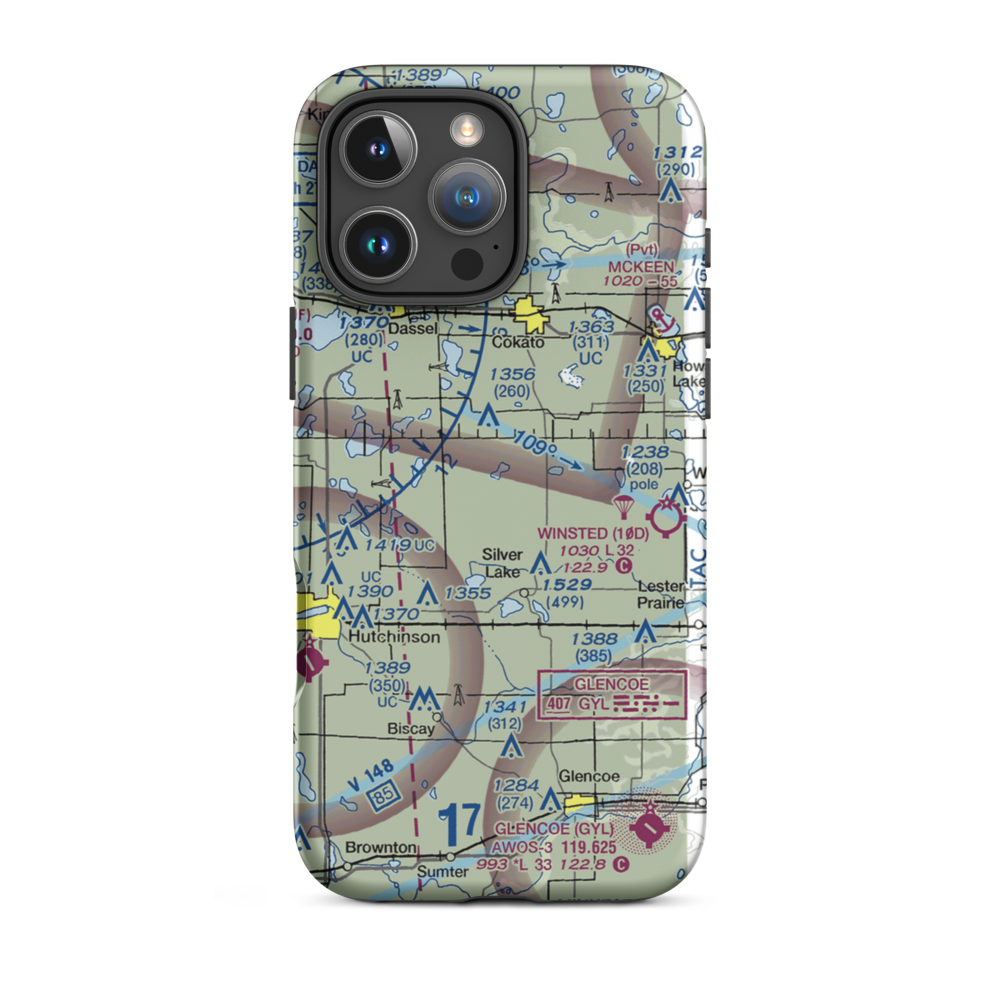 Timmers Landing Field (MN41) VFR Sectional  Tough iPhone Case iPhone 16 Pro Max model shown