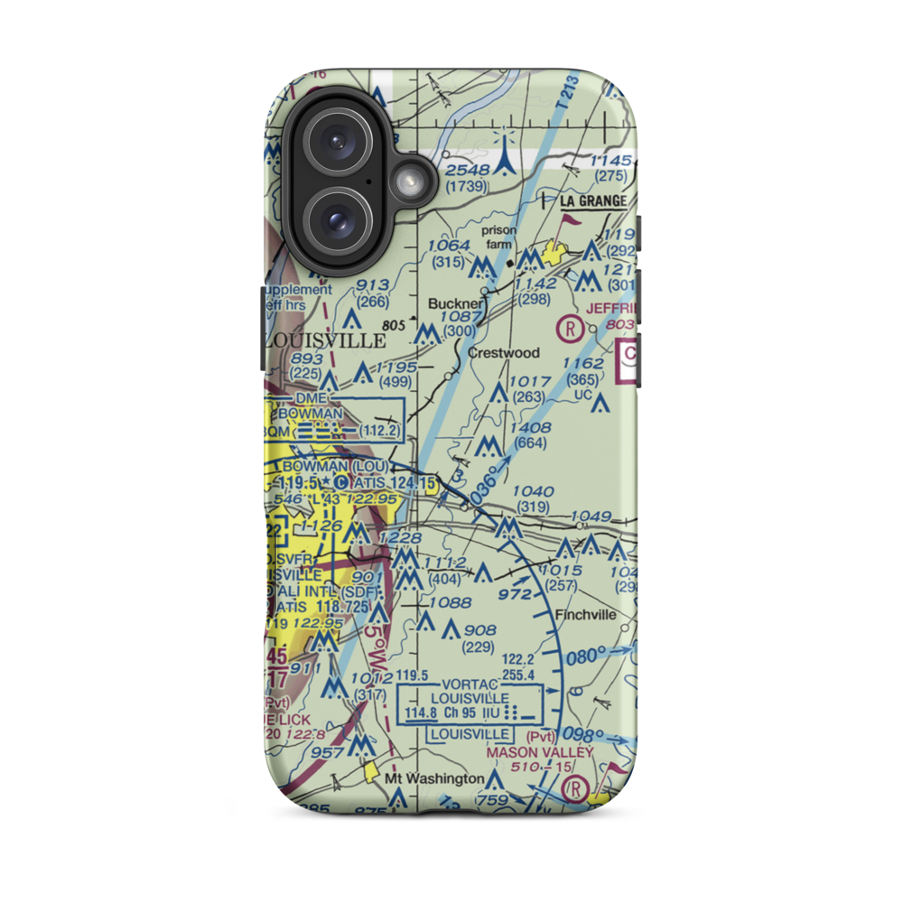 Timmons Field (92KY) VFR Sectional  Tough iPhone Case iPhone 16 Plus model shown
