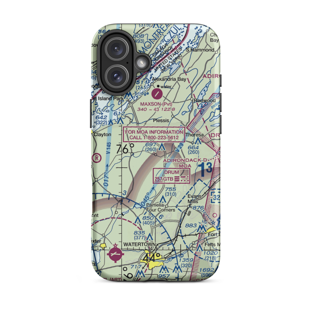 Tims Angus Farm Airport (US-0026) VFR Sectional  Tough iPhone Case iPhone 16 Plus model shown