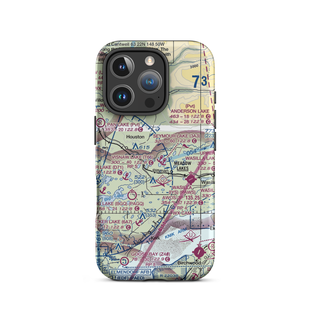 Toad Lake Strip (24AK) VFR Sectional  Tough iPhone Case iPhone 16 Pro model shown