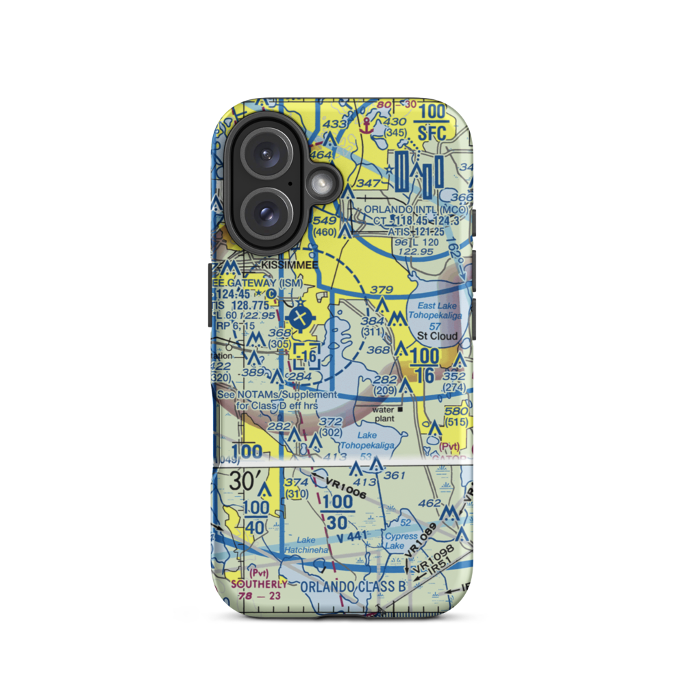 Toho Seaplane Base (FD12) VFR Sectional  Tough iPhone Case iPhone 16 model shown