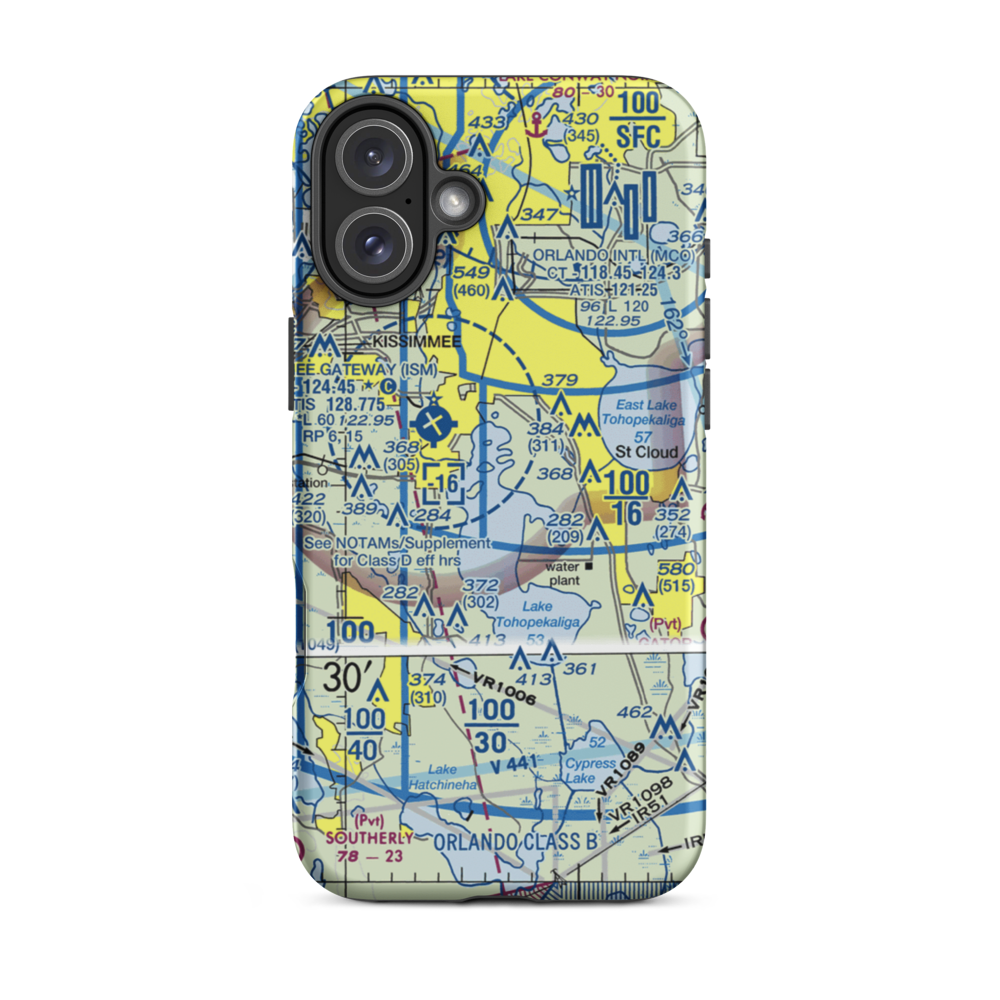 Toho Seaplane Base (FD12) VFR Sectional  Tough iPhone Case iPhone 16 Plus model shown