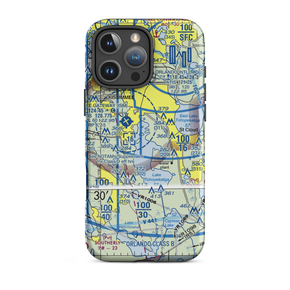 Toho Seaplane Base (FD12) VFR Sectional  Tough iPhone Case iPhone 16 Pro Max model shown