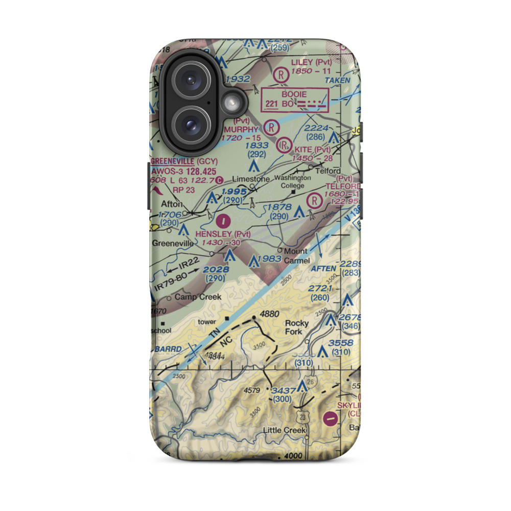 Tommy's Field Airport (4TN5) VFR Sectional  Tough iPhone Case iPhone 16 Plus model shown