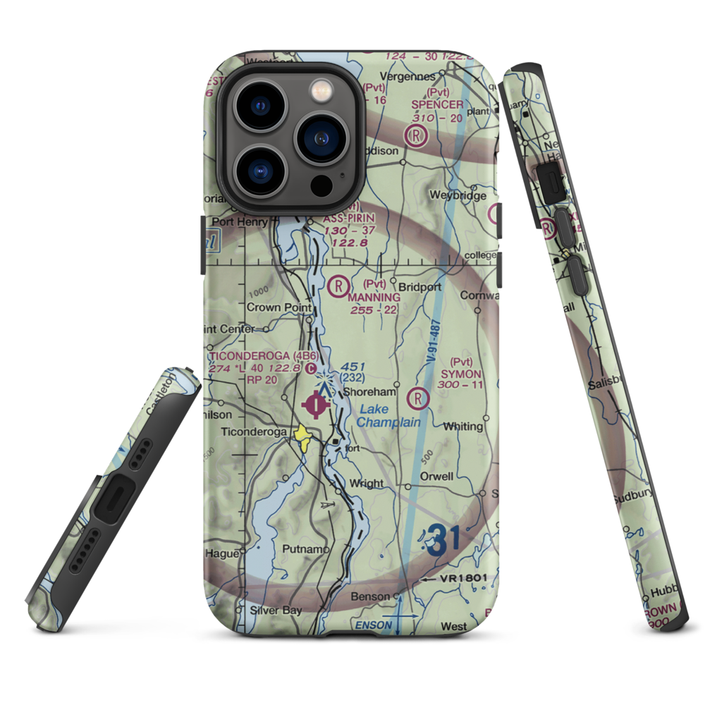 Torrey Airport (VT24) VFR Sectional  Tough iPhone Case iPhone 13 Pro Max model shown