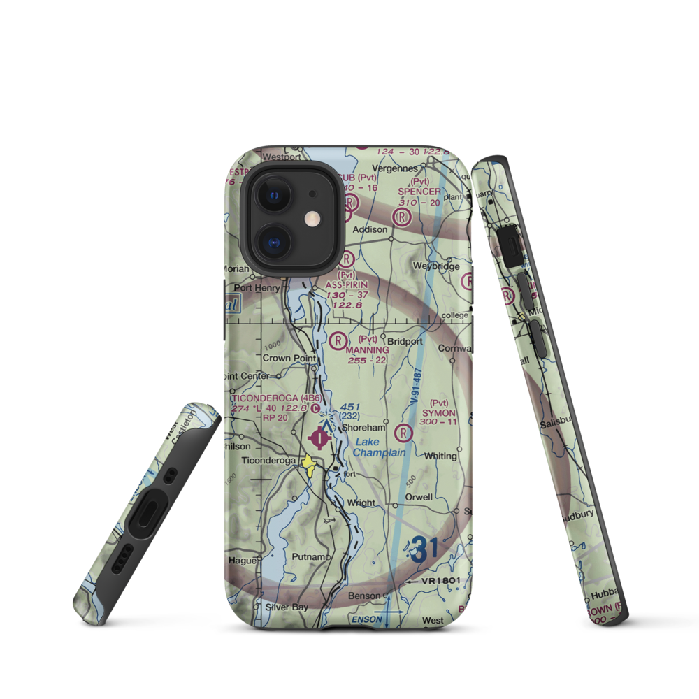 Torrey Airport (VT24) VFR Sectional  Tough iPhone Case iPhone 12 mini model shown