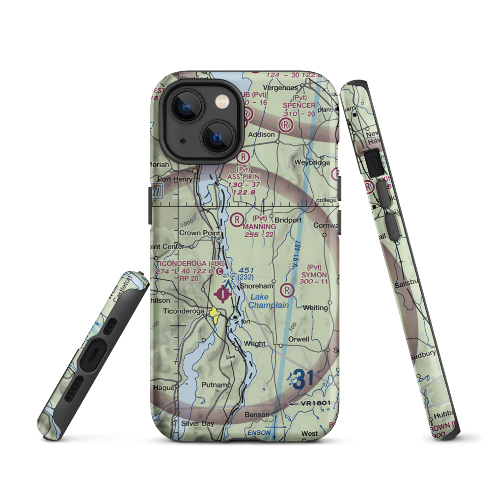 Torrey Airport (VT24) VFR Sectional  Tough iPhone Case iPhone 13 model shown