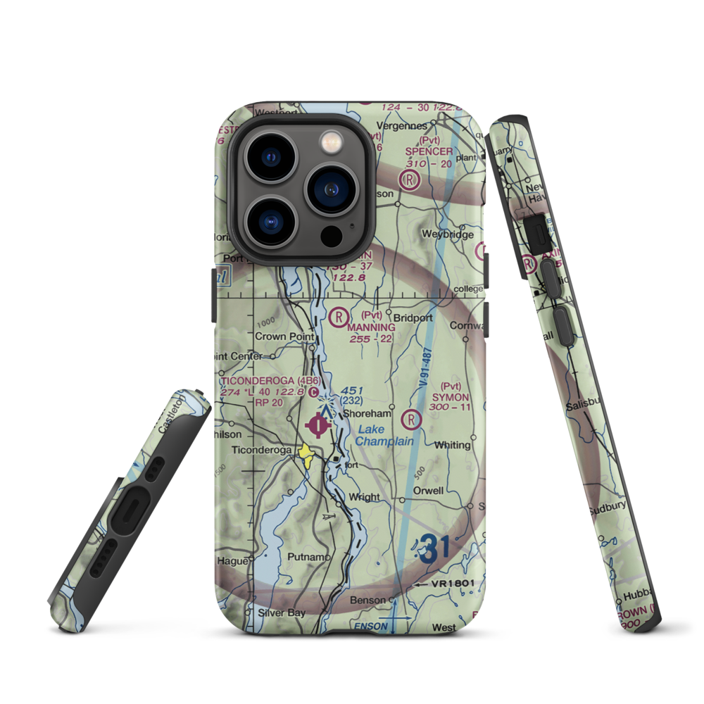 Torrey Airport (VT24) VFR Sectional  Tough iPhone Case iPhone 13 Pro model shown