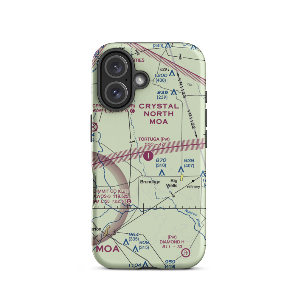 Tortuga Ranch Airport (XA93) VFR Sectional  Tough iPhone Case iPhone 16 model shown